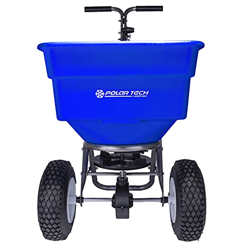 Earthway Polar Tech 100lb Professional Stainless Steel Salt / Ice Melt Broadcast Spreader