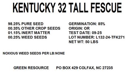 SeedRanch Kentucky 32 Tall Fescue Grass Seed - 50 Lbs.