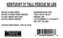 The Dirty Gardener Kentucky 31 Tall Fescue Lawn Grass - 50 Pounds
