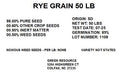 The Dirty Gardener Rye Grain Seeds - 50 Pounds