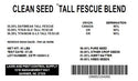 Clean Seed Tall Fescue Blend - 45lbs