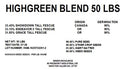 HighGreen Tall Fescue, 50 lb bag