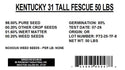 The Dirty Gardener Kentucky 31 Tall Fescue Lawn Grass - 50 Pounds