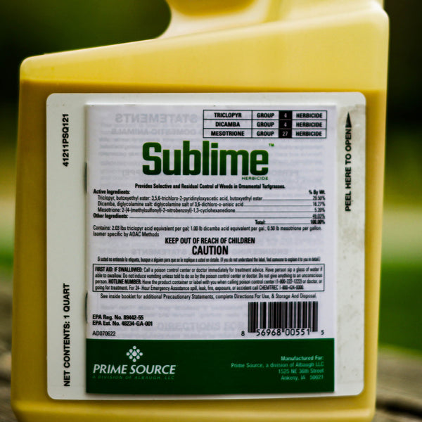selective herbicide list Prime Source Sublime - Selective Herbicide - 32oz