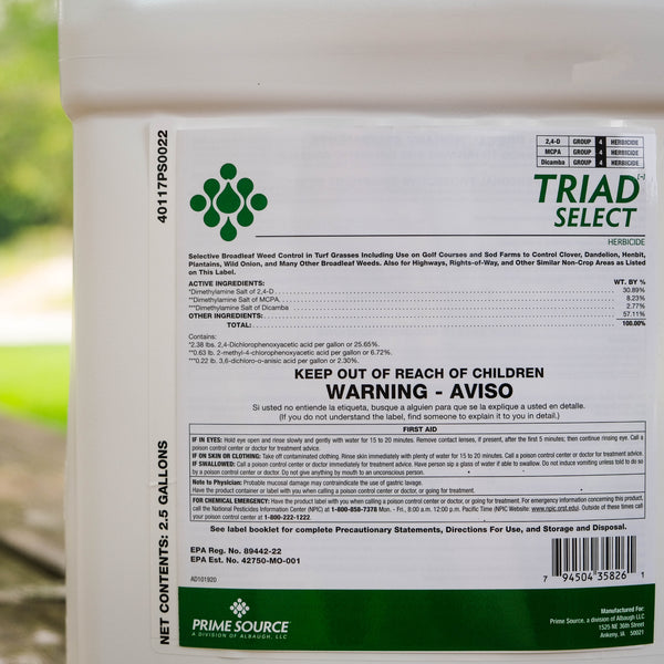 Select Source Triad Select 3-Way Broadleaf Herbicide (2.5 Gallons)