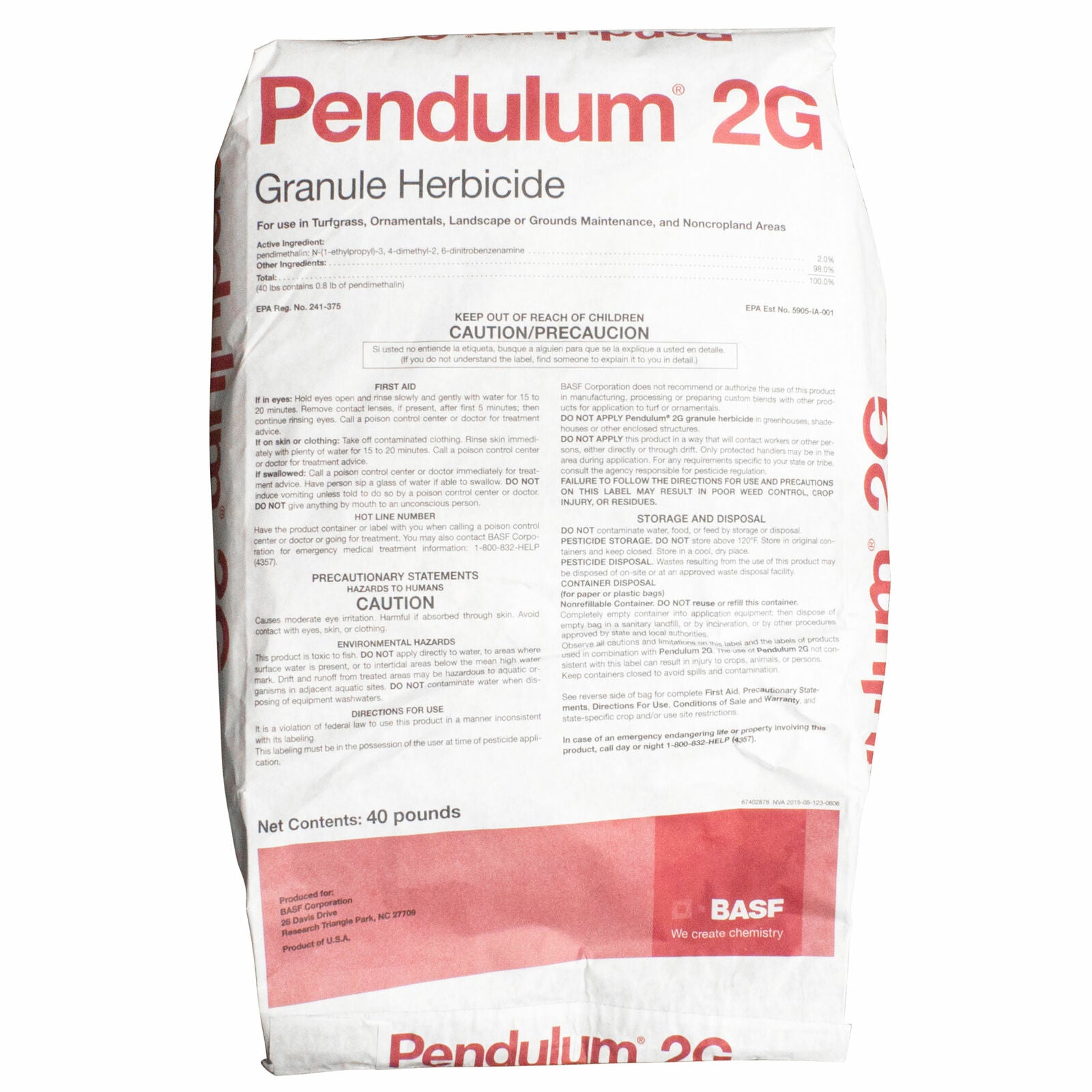 Pendulum 2G Granular Pre emergent for a broad spectrum of weeds